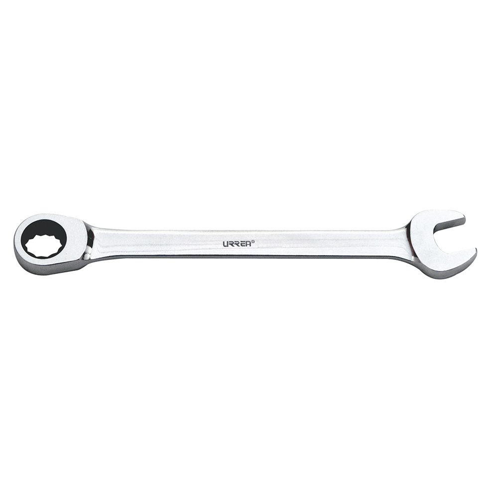 Llave combinada pulido espejo de matraca en pulgadas, 12 puntas, 1/2" Urrea