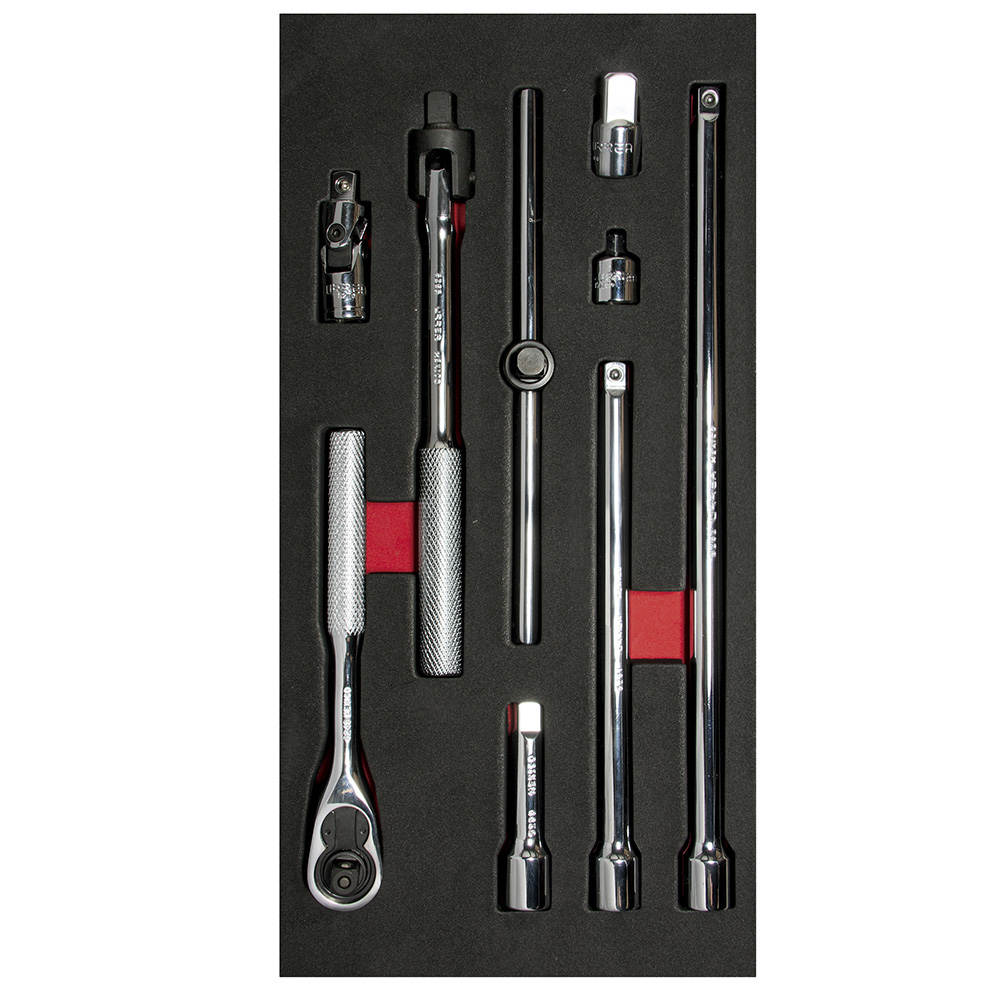 Juego de accesorios cuadro de 3/8" 9 piezas, CH105-C Urrea