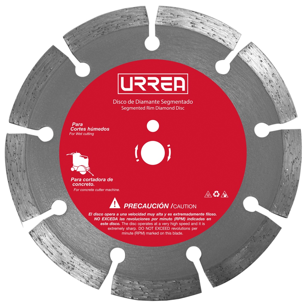 Disco de diamante para cortadora de concreto, 18" Urrea