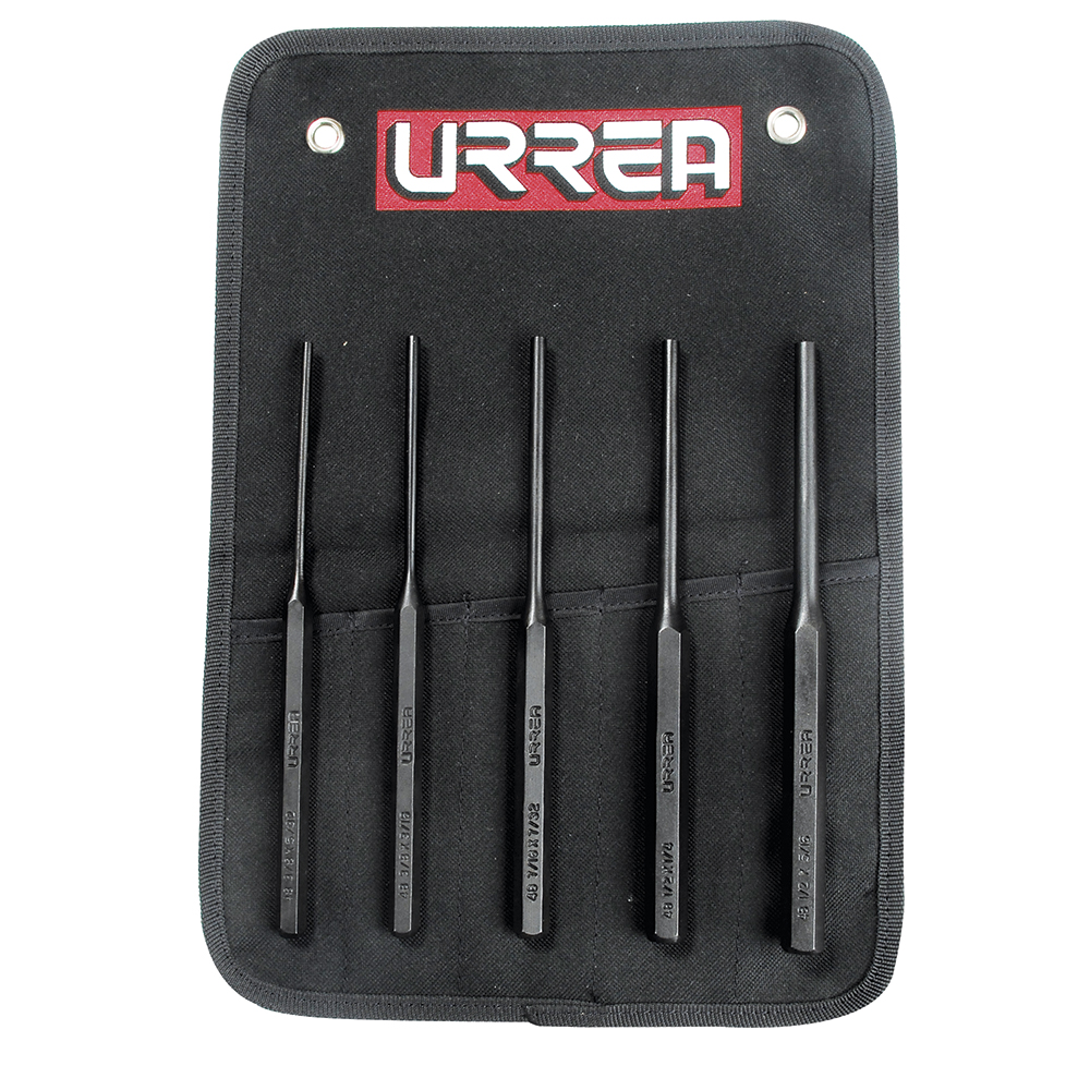 Juego de punzones botadores rectos largos, 5 piezas Urrea