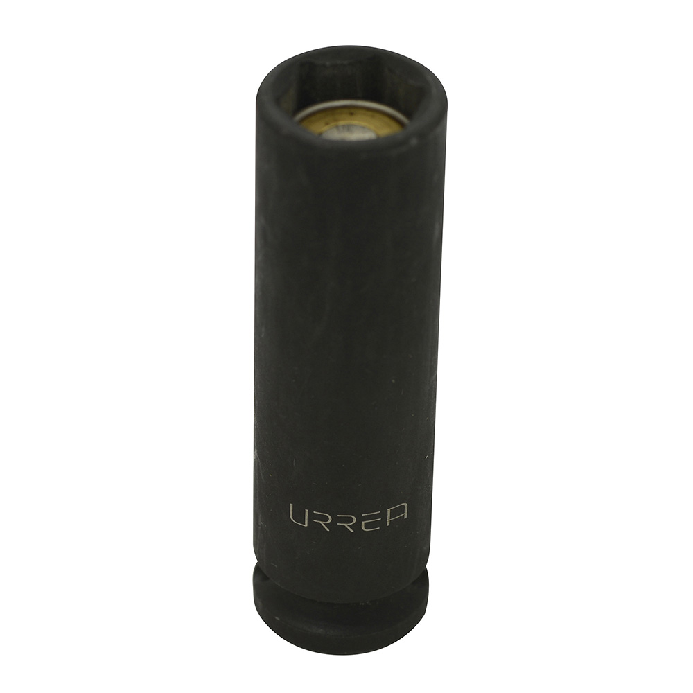 Dado de impacto largo con imán cuadro de 3/8", 6 puntas, en pulgadas, 1/2" Urrea