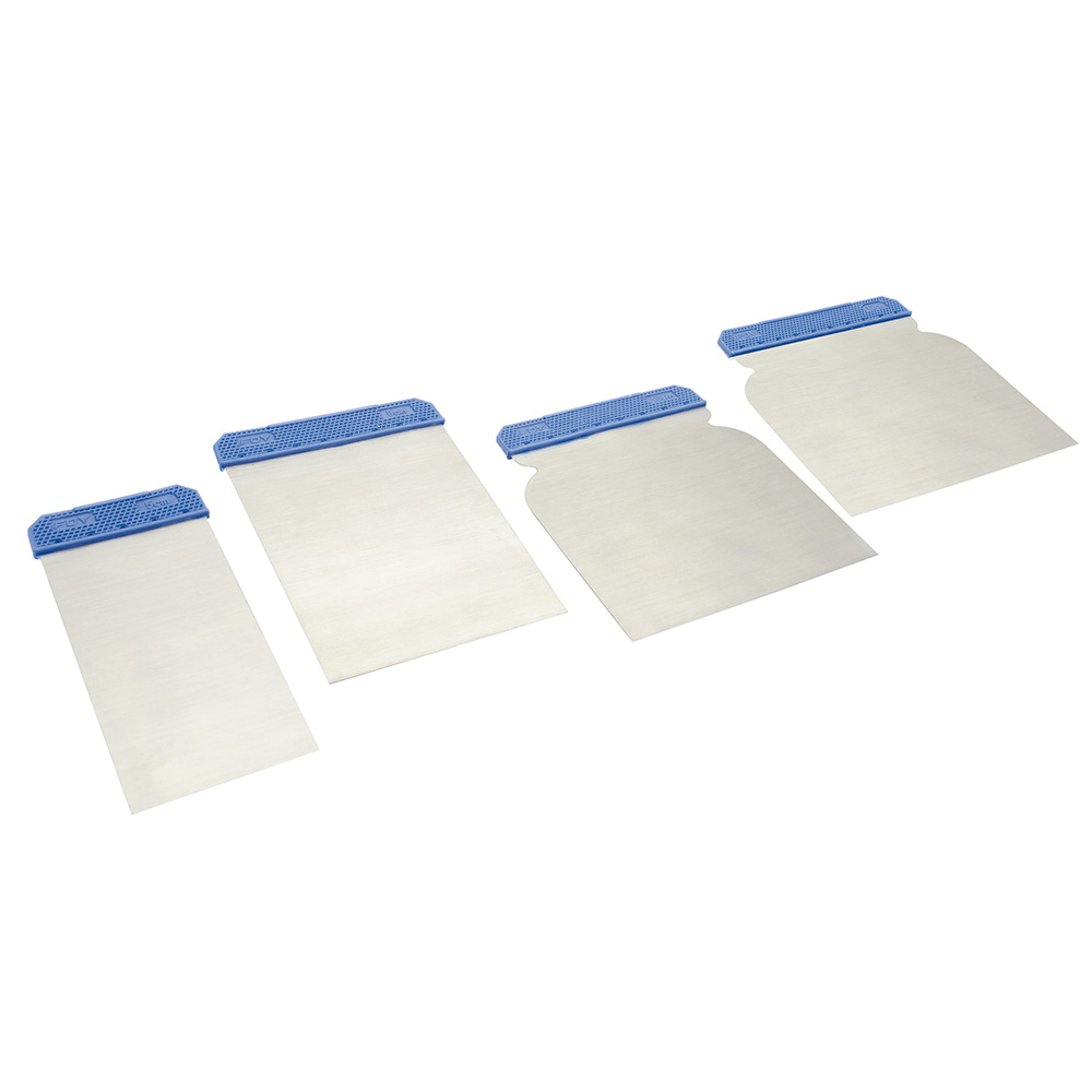 Juego de cuñas para raspar con mango plástico, 4 piezas Foy