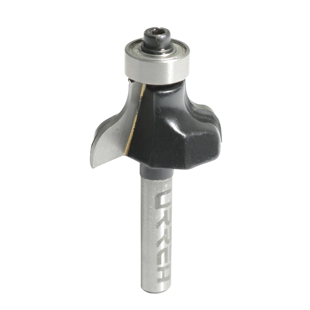 Broca para router de acero pecho de paloma con balero 1-1/8" zanco de 1/4" Urrea
