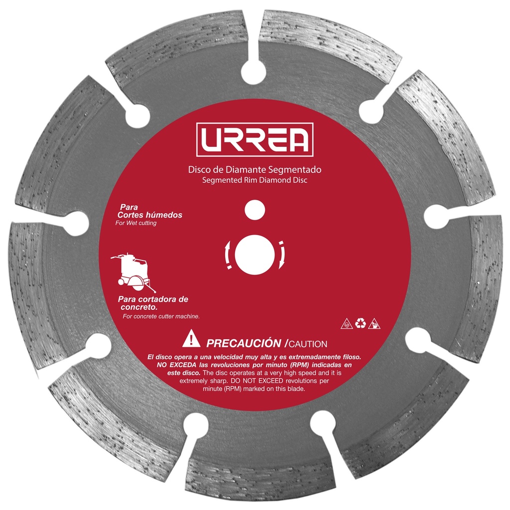 Disco de diamante para cortadora de concreto, 14" Urrea