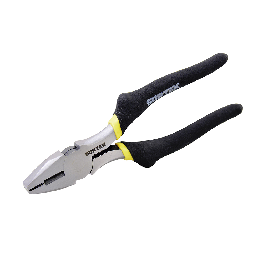 Pinza para electricista con mango rubber grip de 7" corte lateral Surtek