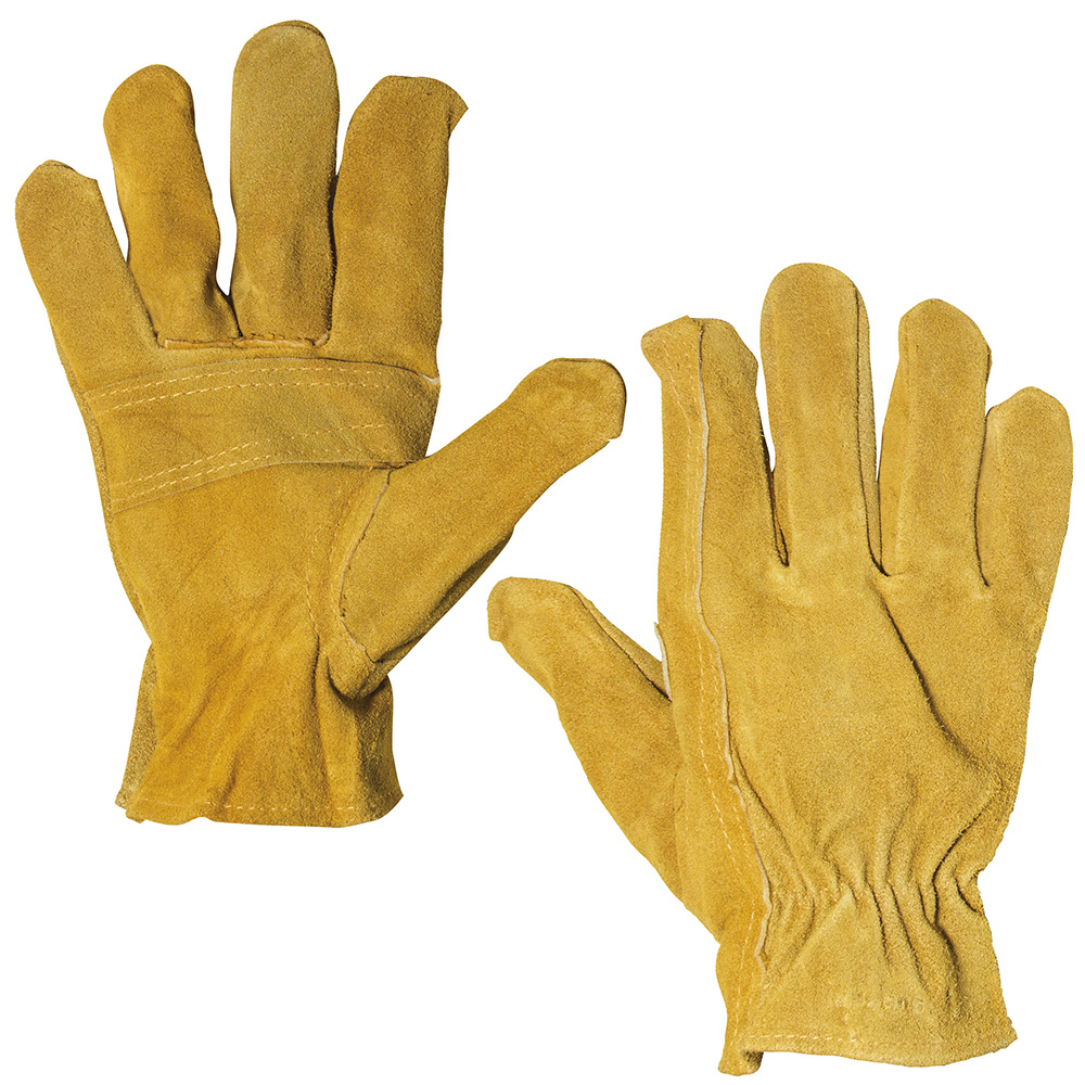 Guantes de carnaza tipo soldador con forro interno puño largo unitalla Surtek