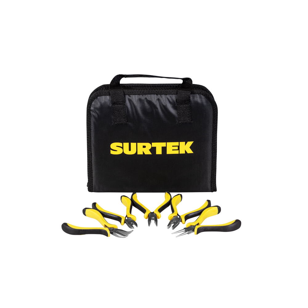 Juego combinado de herramientas para electricista 6 piezas, con estuche plástico Surtek