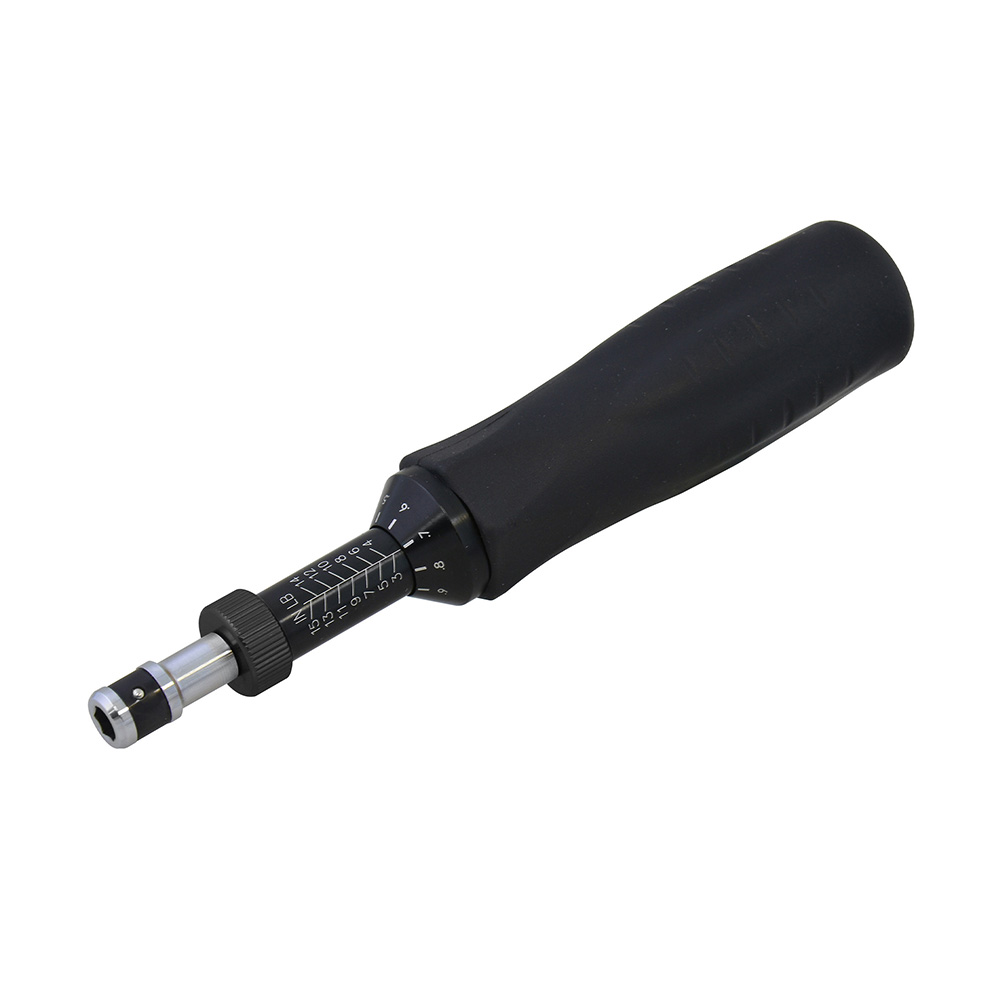 Destornillador de torque microajustable con mango plástico cuadro de 1/4", 0.5-4 in-lb Urrea