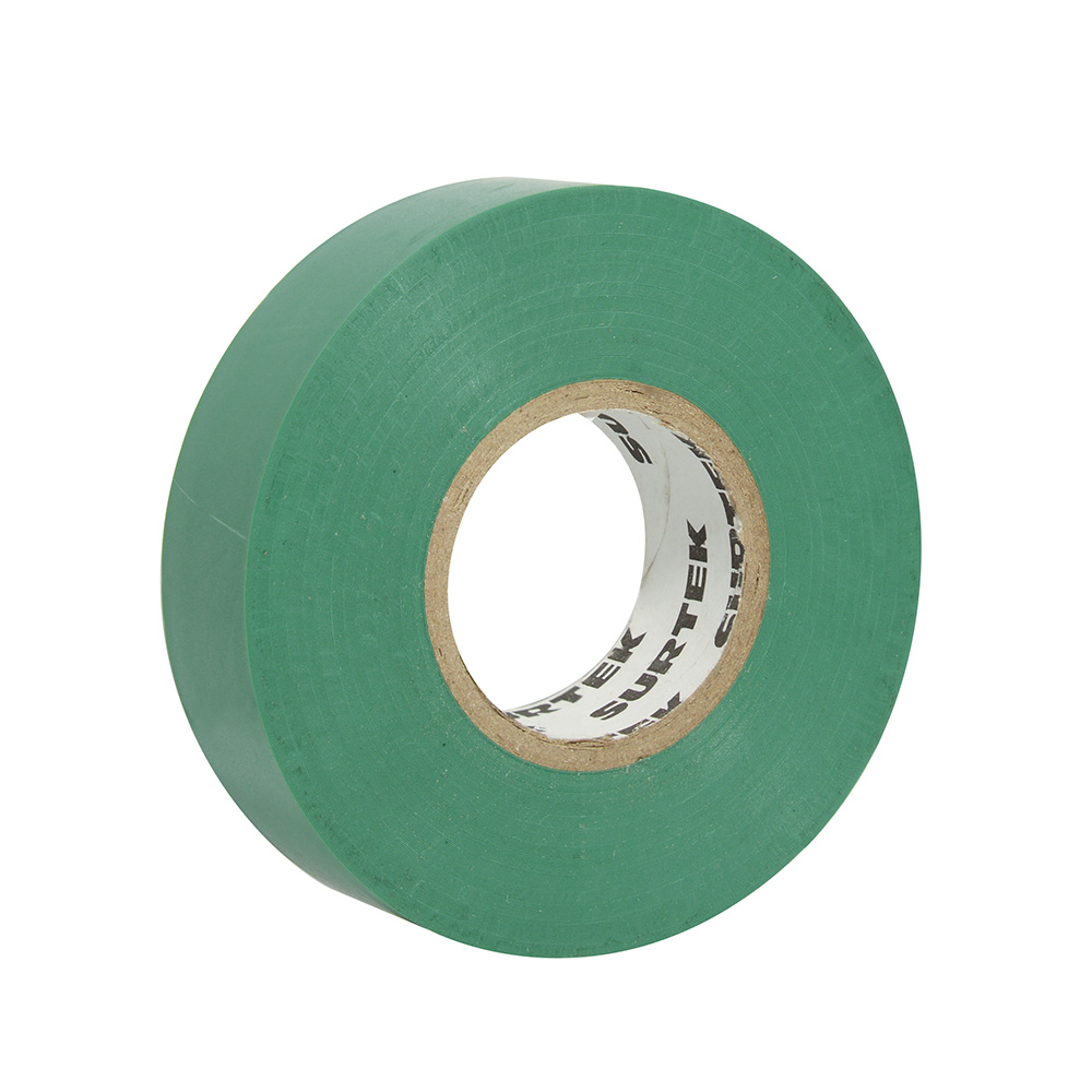 Cinta verde para aislar 19 mm x 18 m Surtek