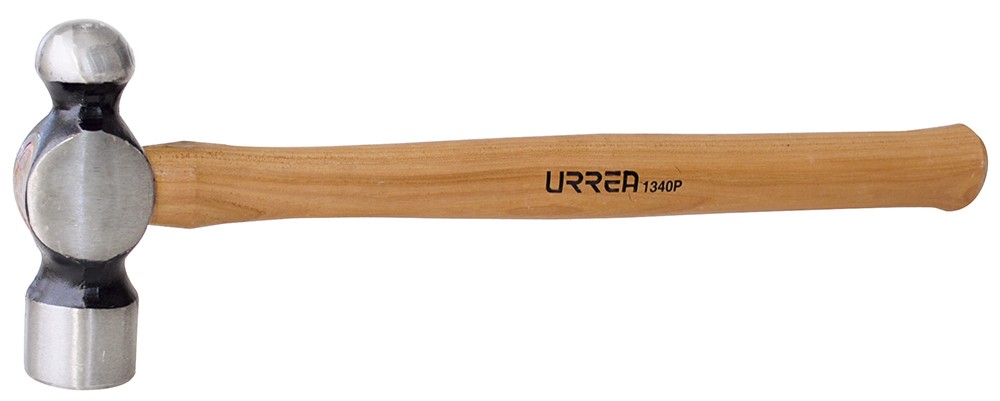 Martillo de bola maquinado con mango de madera de 16", 24 oz Urrea