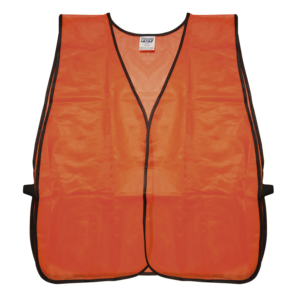 Chaleco de seguridad de malla de poliéster para uso de día naranja unitalla Foy