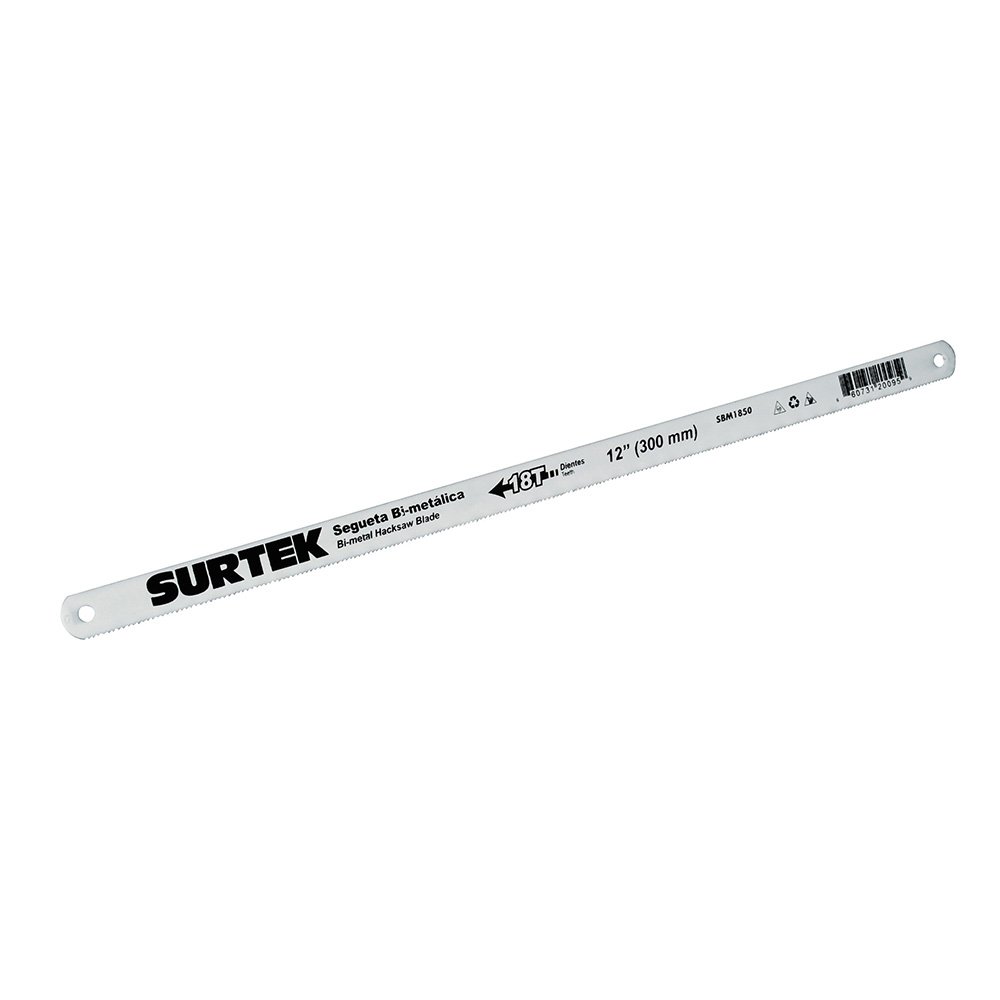 Segueta bimetálica de 12", 18 DPP, 50 piezas Surtek