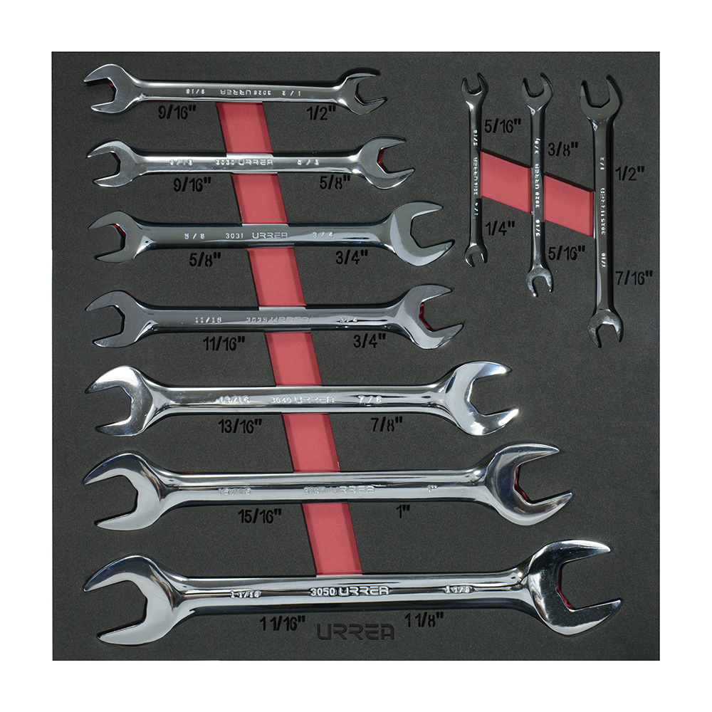 Juego de llaves españolas en pulgadas 10 piezas, CH215-C Urrea