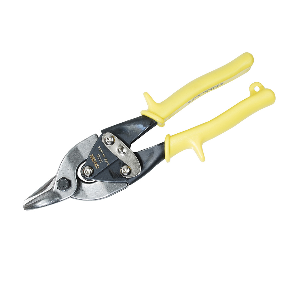 Tijera para hojalatero tipo aviación bulldog universal con mango rubber grip, 9-1/2" Urrea