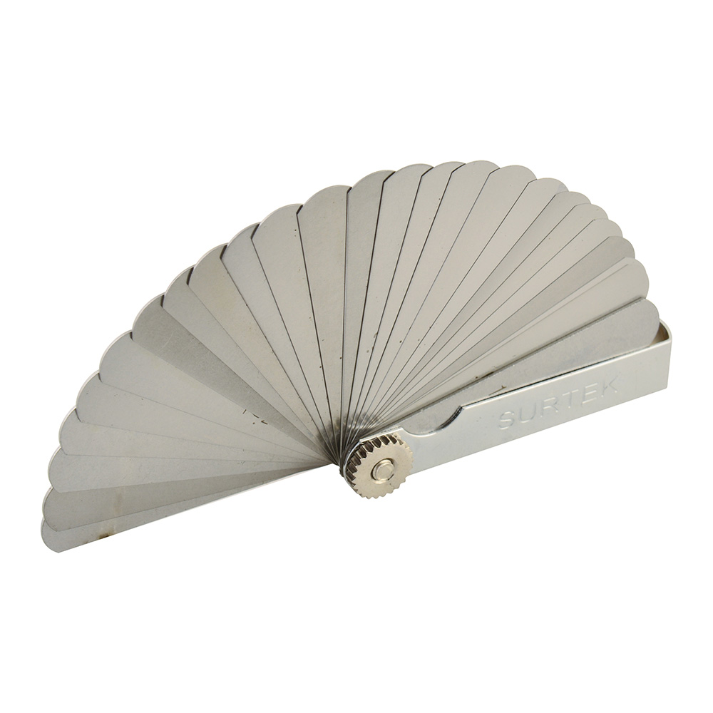 Calibrador en pulgadas y milimétricos 25 hojas Surtek