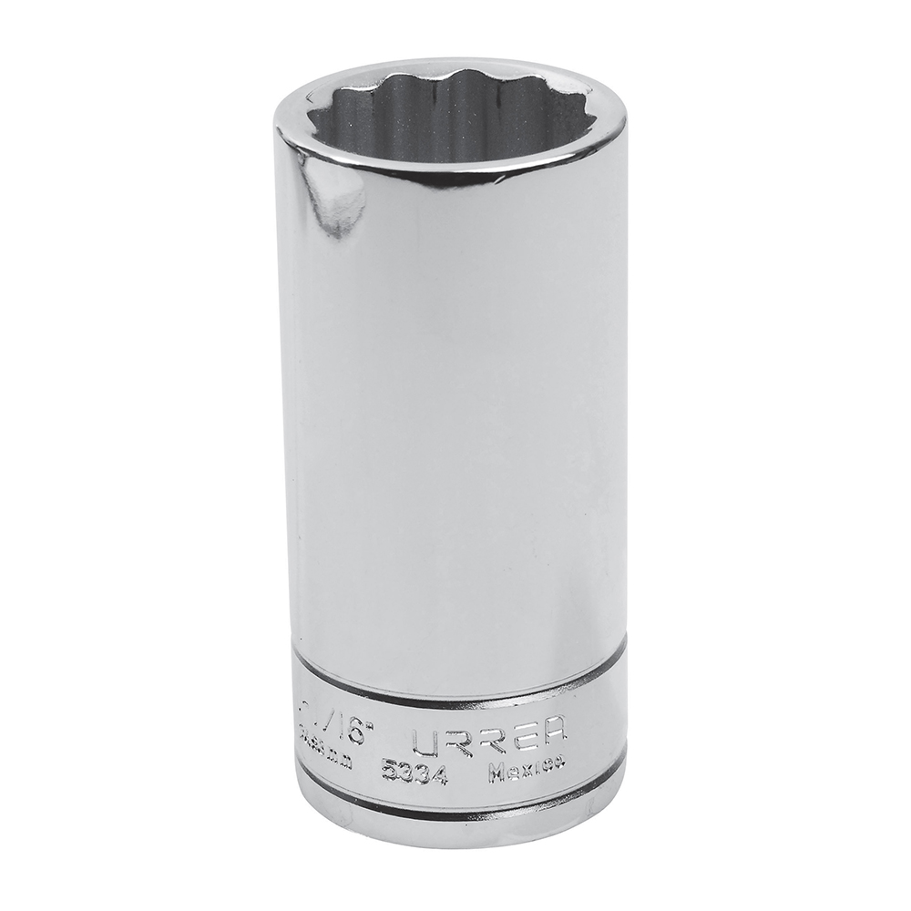 Dado largo cuadro de 1/2", 12 puntas, en pulgadas, 1-1/16" Urrea