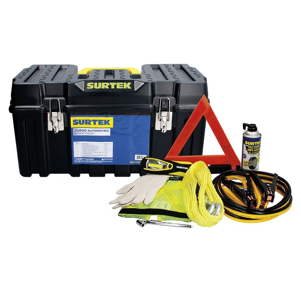 Juego combinado de herramienta automotriz 9 piezas, con caja plástica CPS20 Surtek