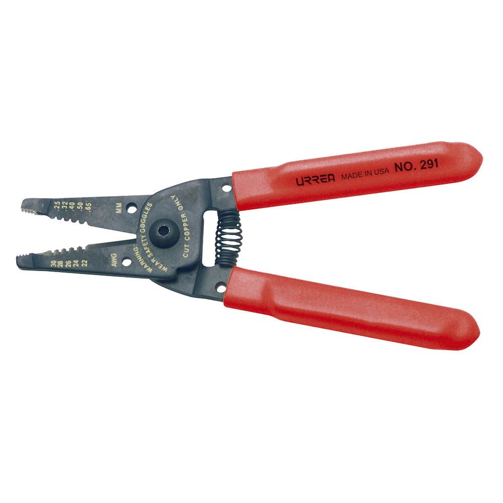 Pinza pelacable con mango air cushion 10-22 AWG de 6-3/4" alta palanca Urrea