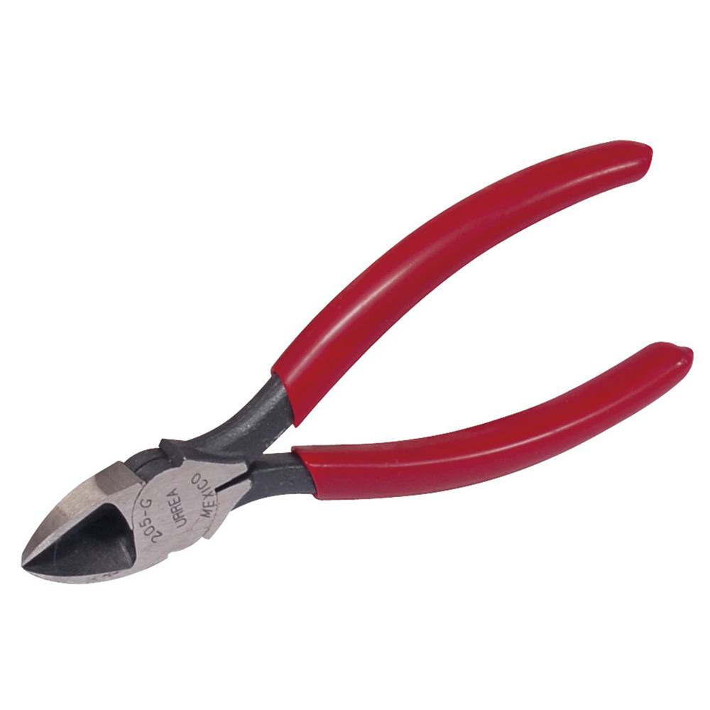Pinza para electricista con mango rubber grip de 6-1/64" corte diagonal Urrea