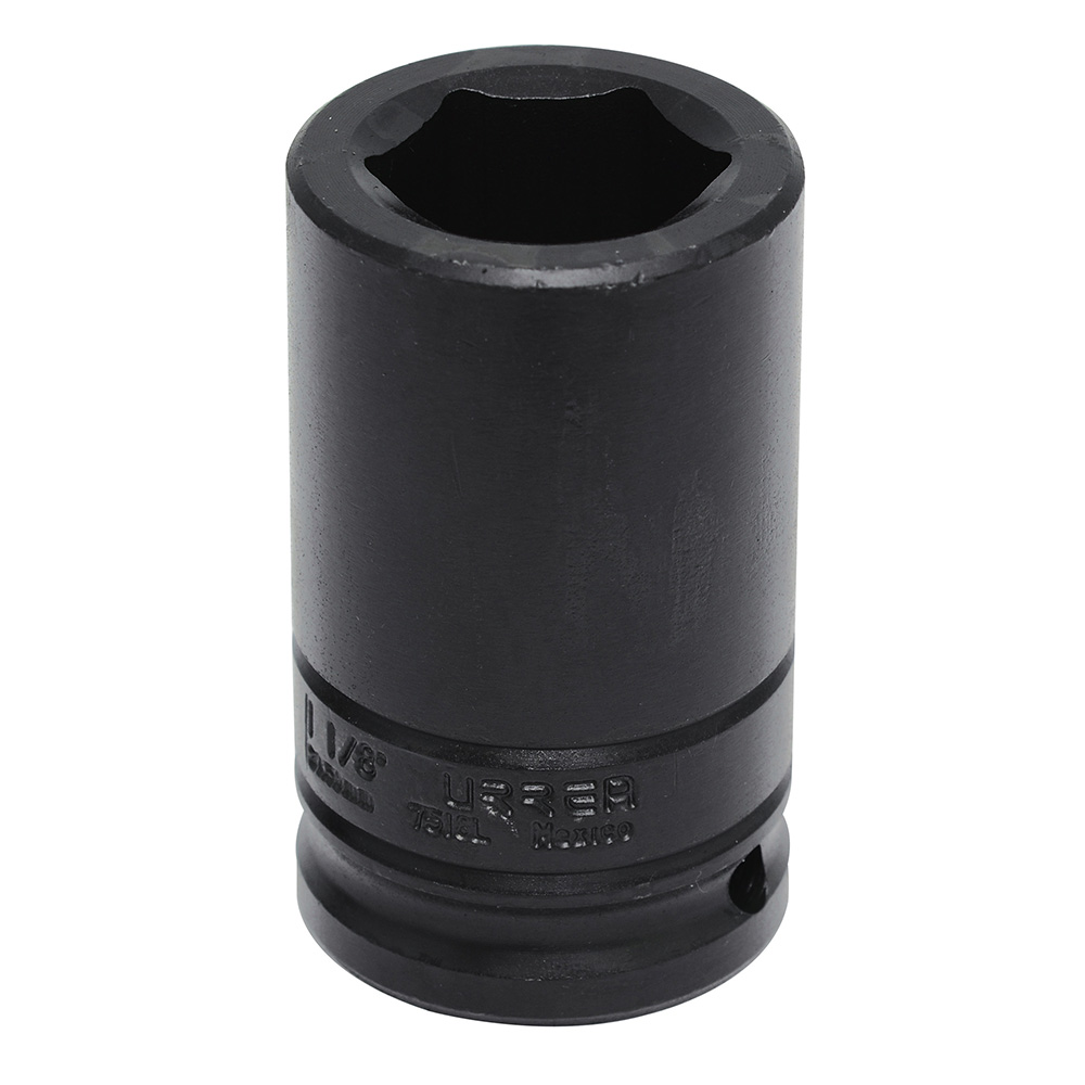 Dado de impacto largo cuadro de 3/4", 6 puntas, en pulgadas, 1-1/8" Urrea