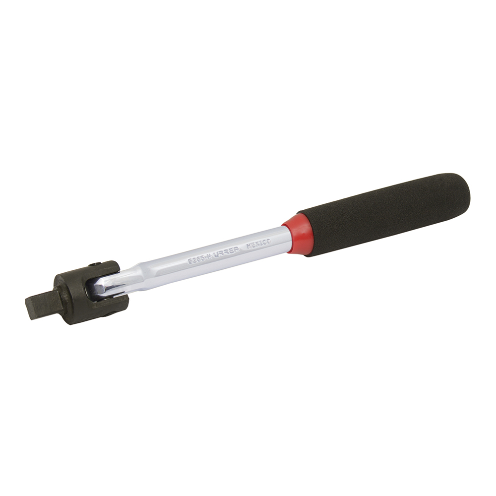 Mango articulado con mango rubber grip para dado cuadro de 3/8", 7-13/16" Urrea