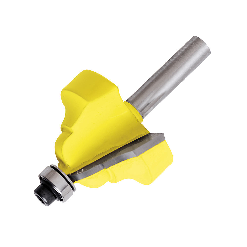 Broca para router de acero romana con balero 1-3/8" zanco de 1/4" Surtek
