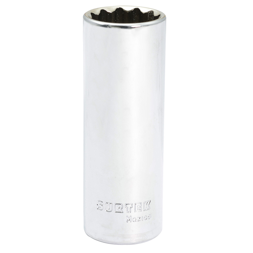Dado largo cuadro de 1/2", 12 puntas, en pulgadas, 1" Surtek