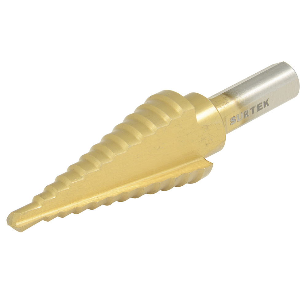 Broca escalonada de acero de alta velocidad #7, 1/4" - 1 3/8" Surtek