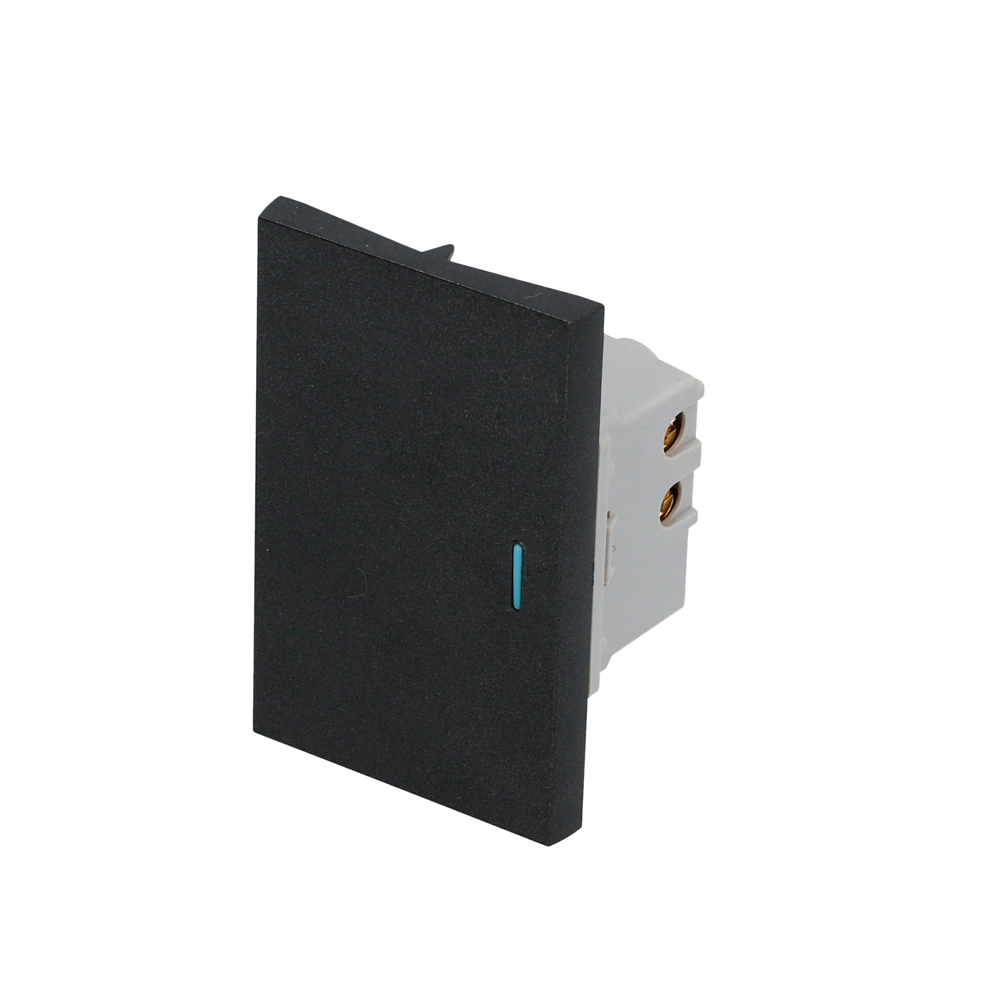 Interruptor 1/1, línea Premium, color negro Surtek