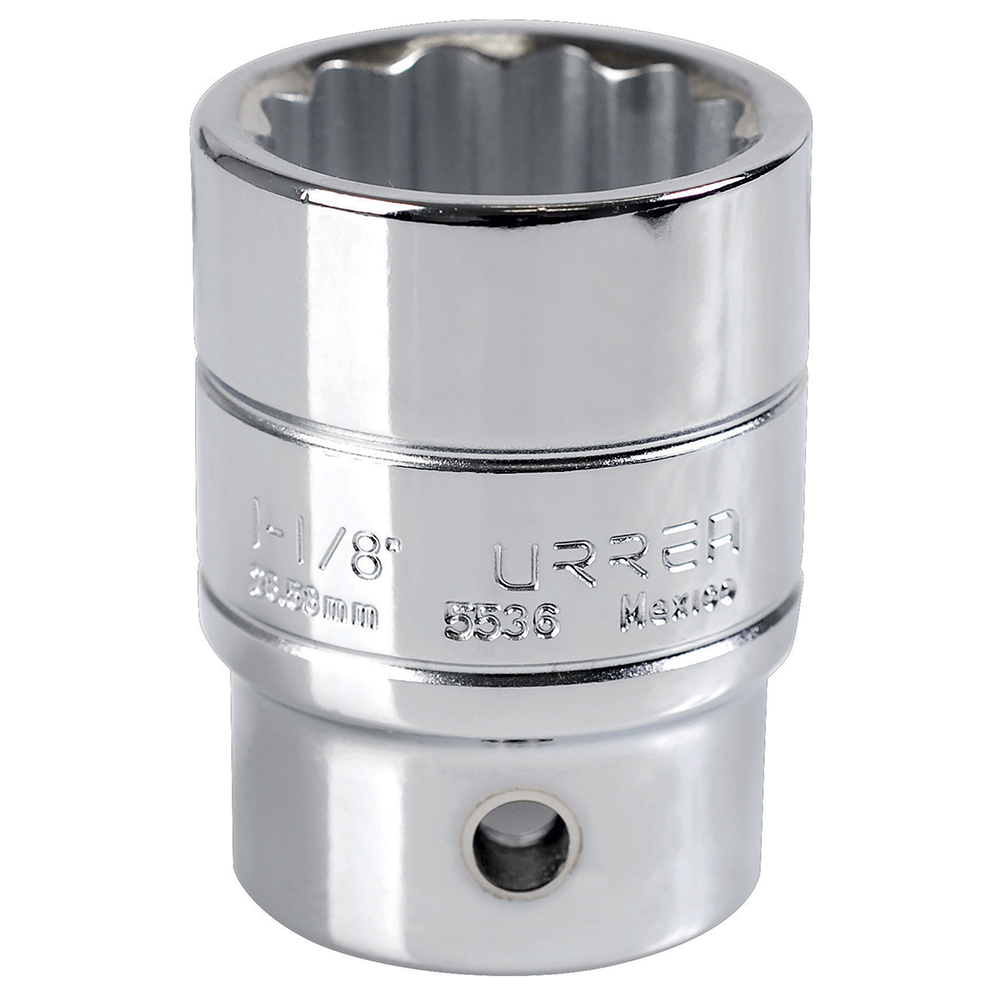 Dado cuadro de 3/4", 12 puntas, en pulgadas, 1-1/8" Urrea