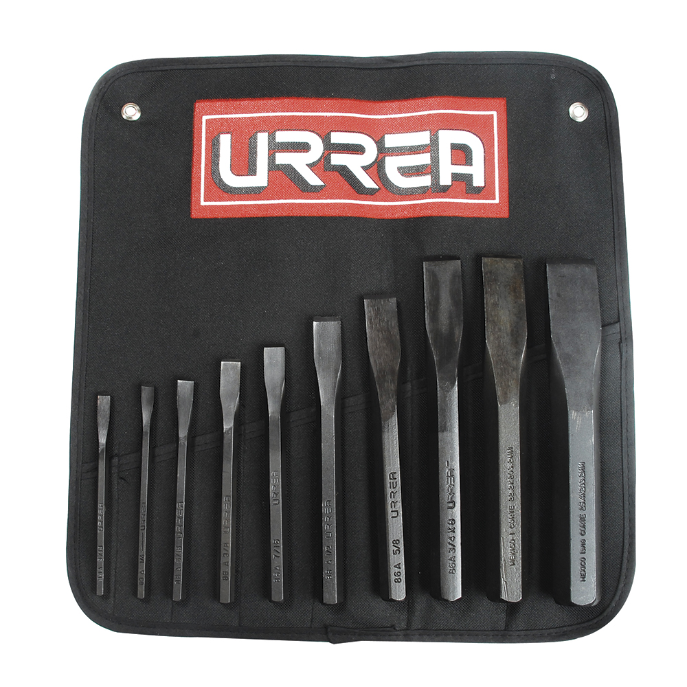 Juego combinado de cinceles corta frío, 10 piezas Urrea