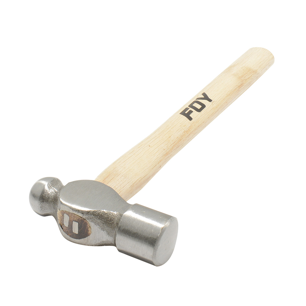 Martillo pulido de bola con mango de madera de 14", 16 oz Foy
