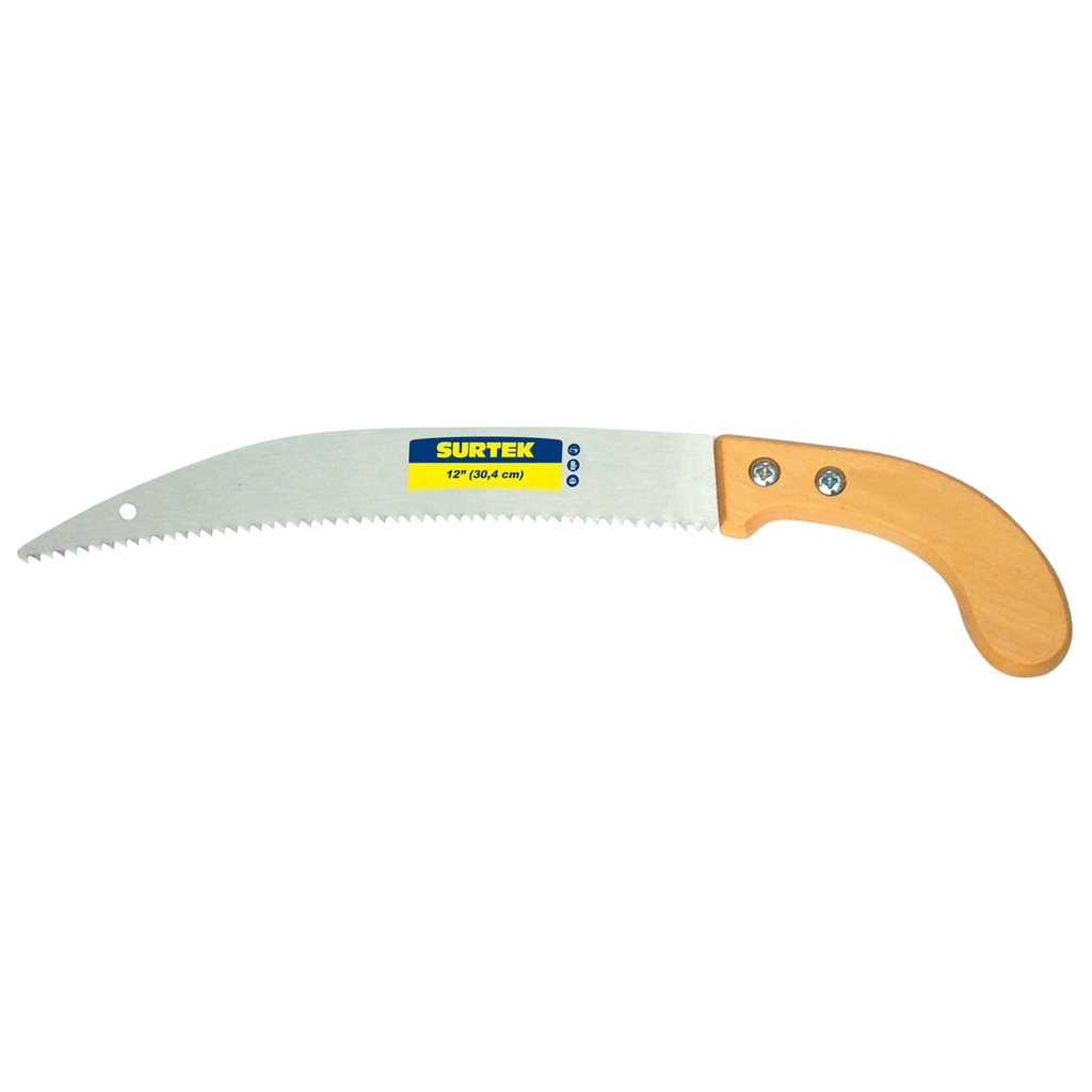 Serrucho de poda con mango de madera curvo 14" Surtek