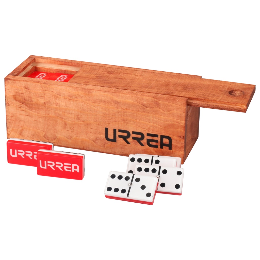 Dominó de acrílico con caja de madera, 28 piezas Urrea