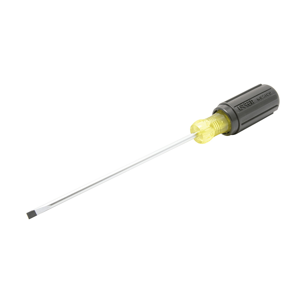 Destornillador con mango cushion grip, punta cabinet barra redonda 3/16" x 10" Urrea