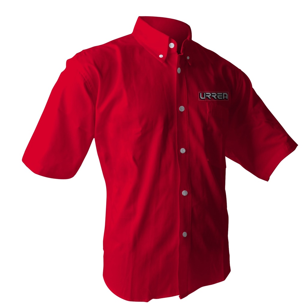 Camisa de manga corta para caballero color rojo talla XL Urrea