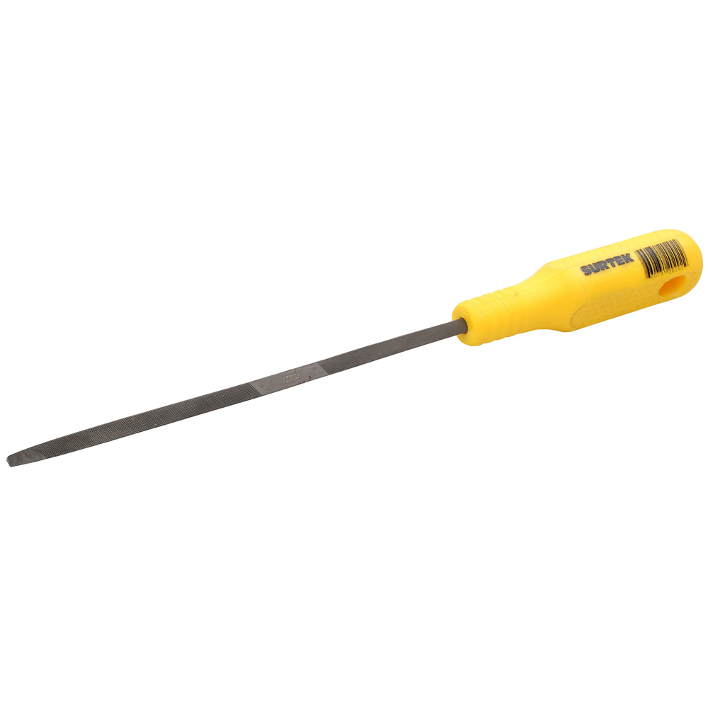 Lima triangular doble con mango plástico 8" Surtek