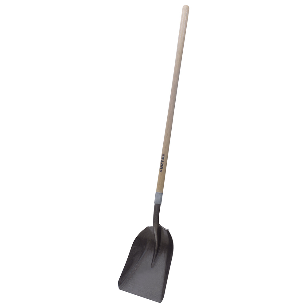 Pala con mango largo de fibra de vidrio con anillo crimpado, tipo carbonera Surtek