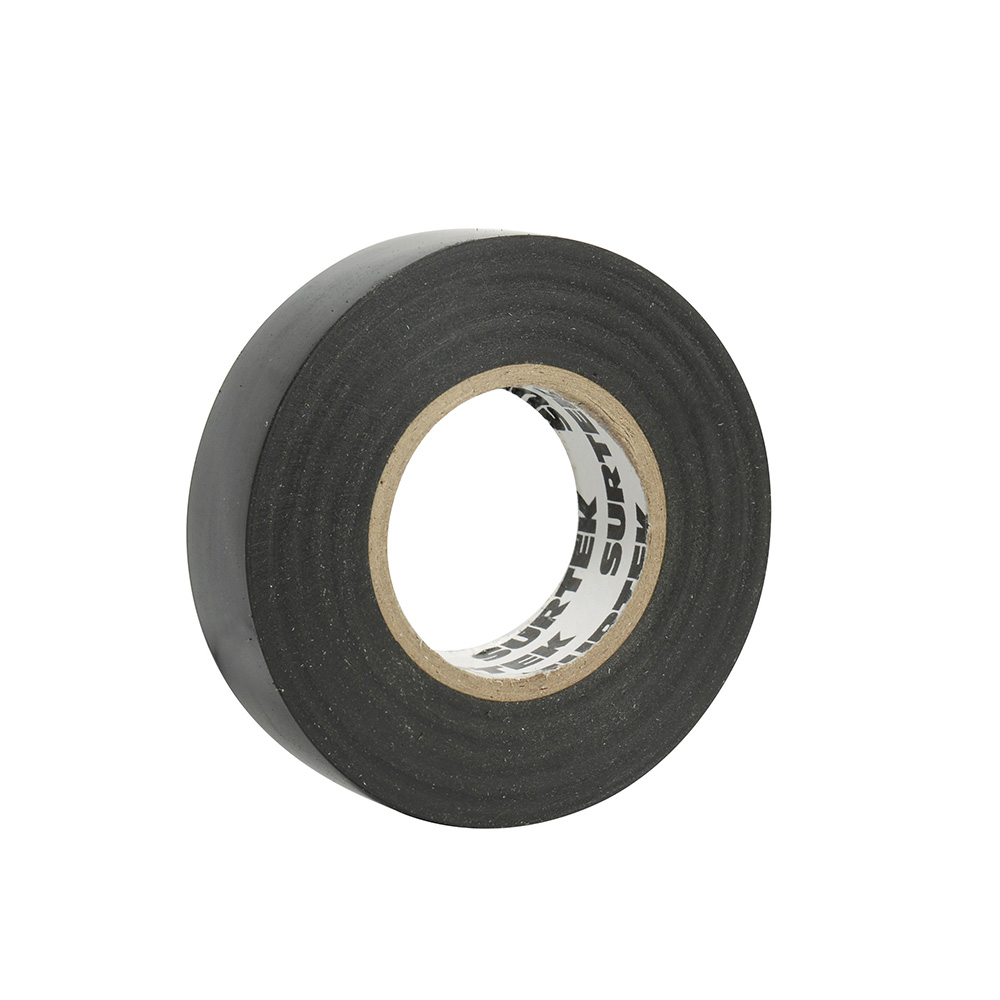 Cinta negra para aislar 19 mm x 18 m, en blíster Surtek