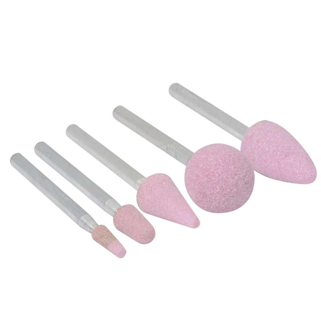 Juego de puntas montadas óxido de aluminio rosas tipo B, 5 piezas Urrea