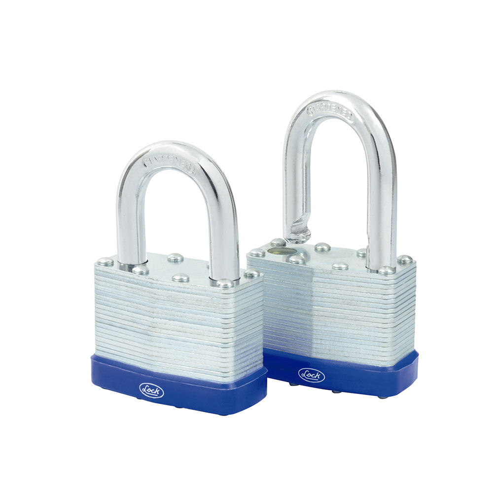 Juego de candados laminados 50 mm, llave estándar, 2 piezas Lock