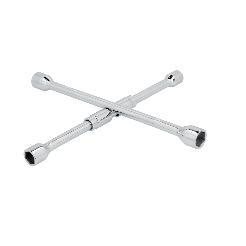 Llave de cruz cromada plegable 14" Surtek