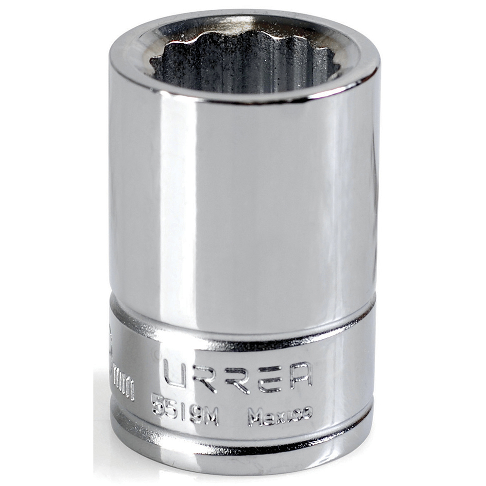 Dado cuadro de 3/4", 12 puntas, métrico, 19 mm Urrea