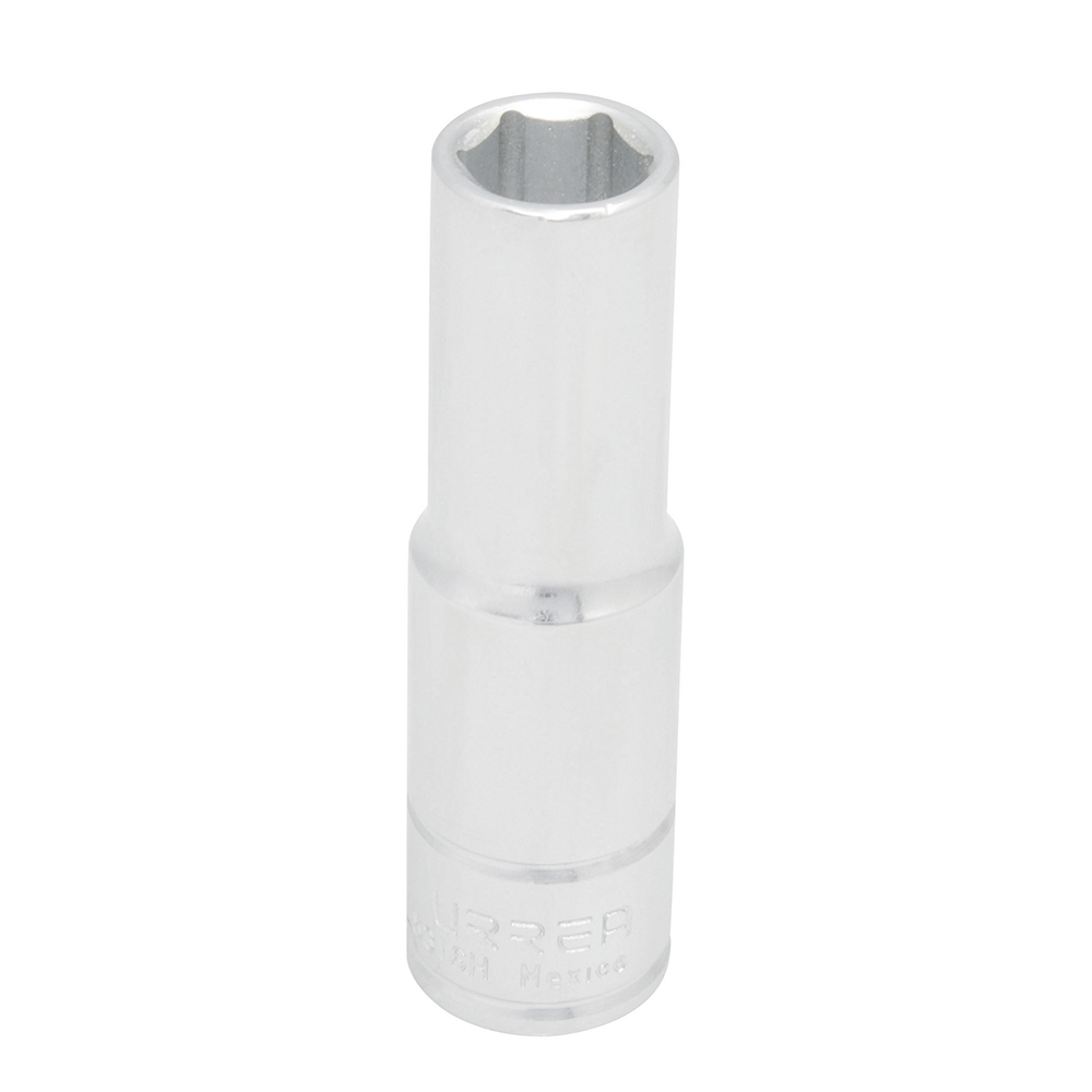 Dado largo cuadro de 1/2", 6 puntas, en pulgadas, 3/8" Urrea