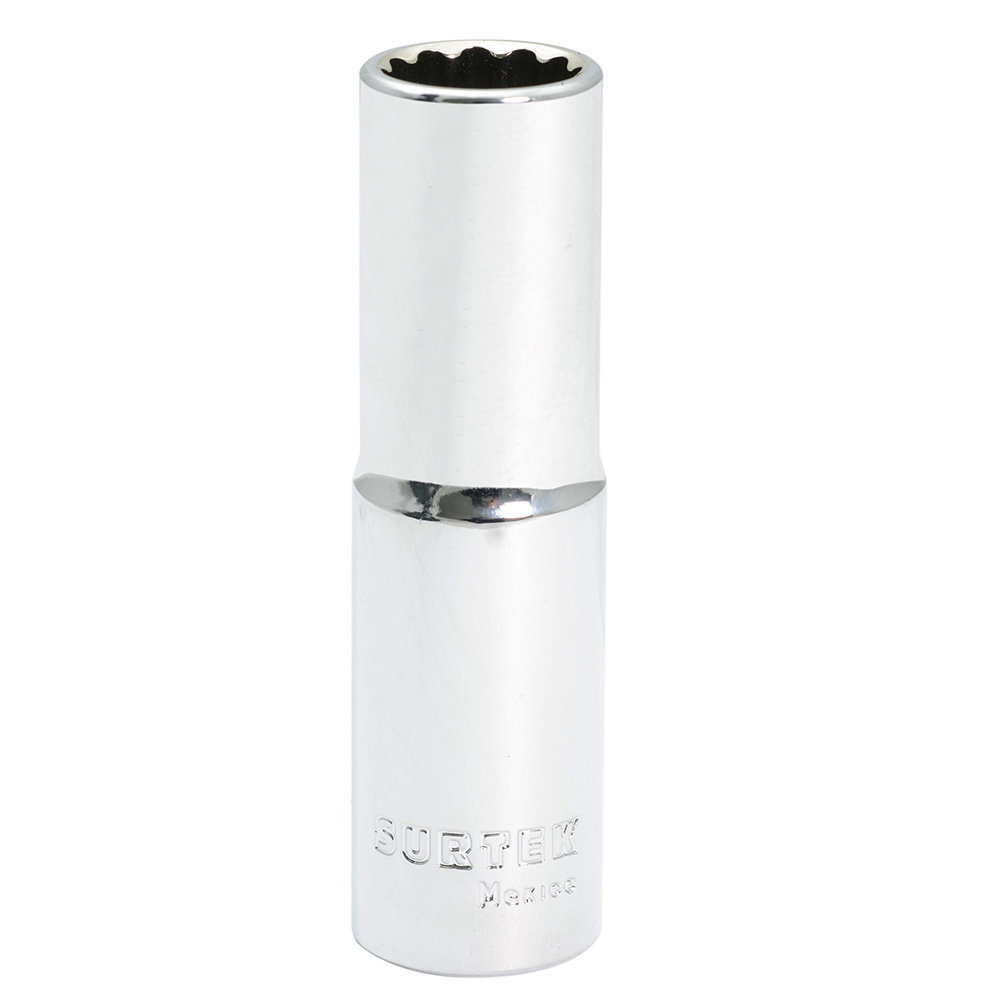Dado largo cuadro de 1/2", 12 puntas, en pulgadas, 5/8" Surtek
