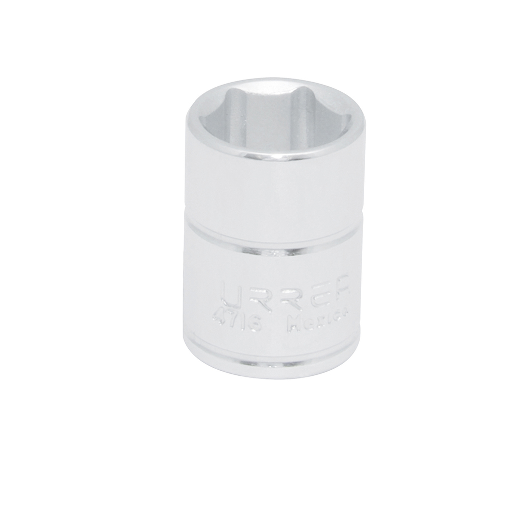 Dado cuadro de 1/4", 6 puntas, en pulgadas, 1/2" Urrea
