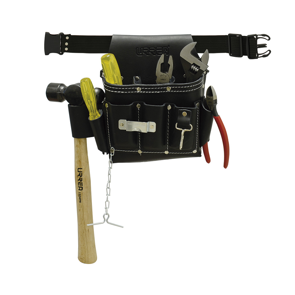 Juego combinado de herramientas 7 piezas, en estuche de cuero Urrea