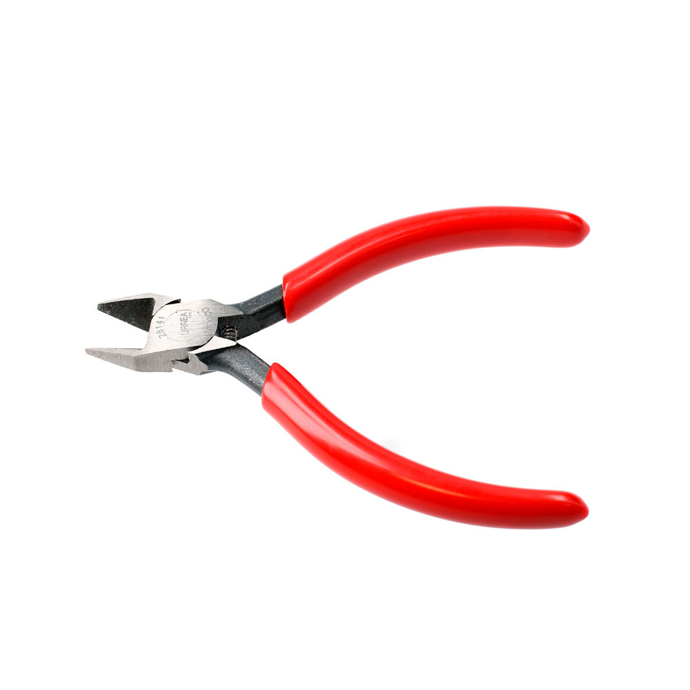 Pinza para electrónica con mango rubber grip corte diagonal de 5" Urrea