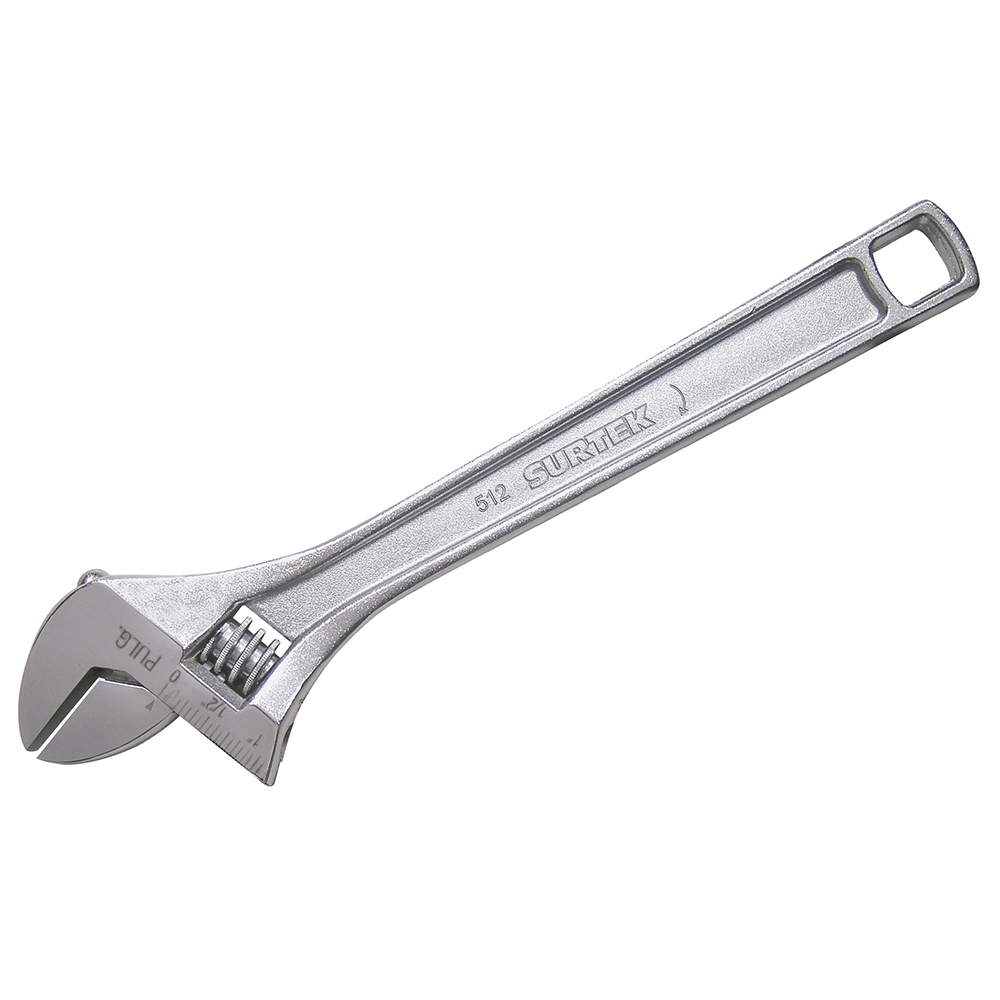 Llave ajustable cromada 12" Surtek