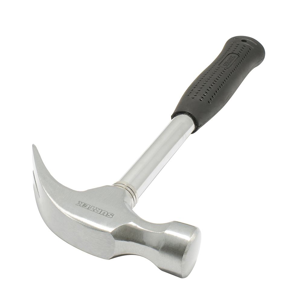 Martillo de uña curva con mango tubular de 13", 16 oz Surtek